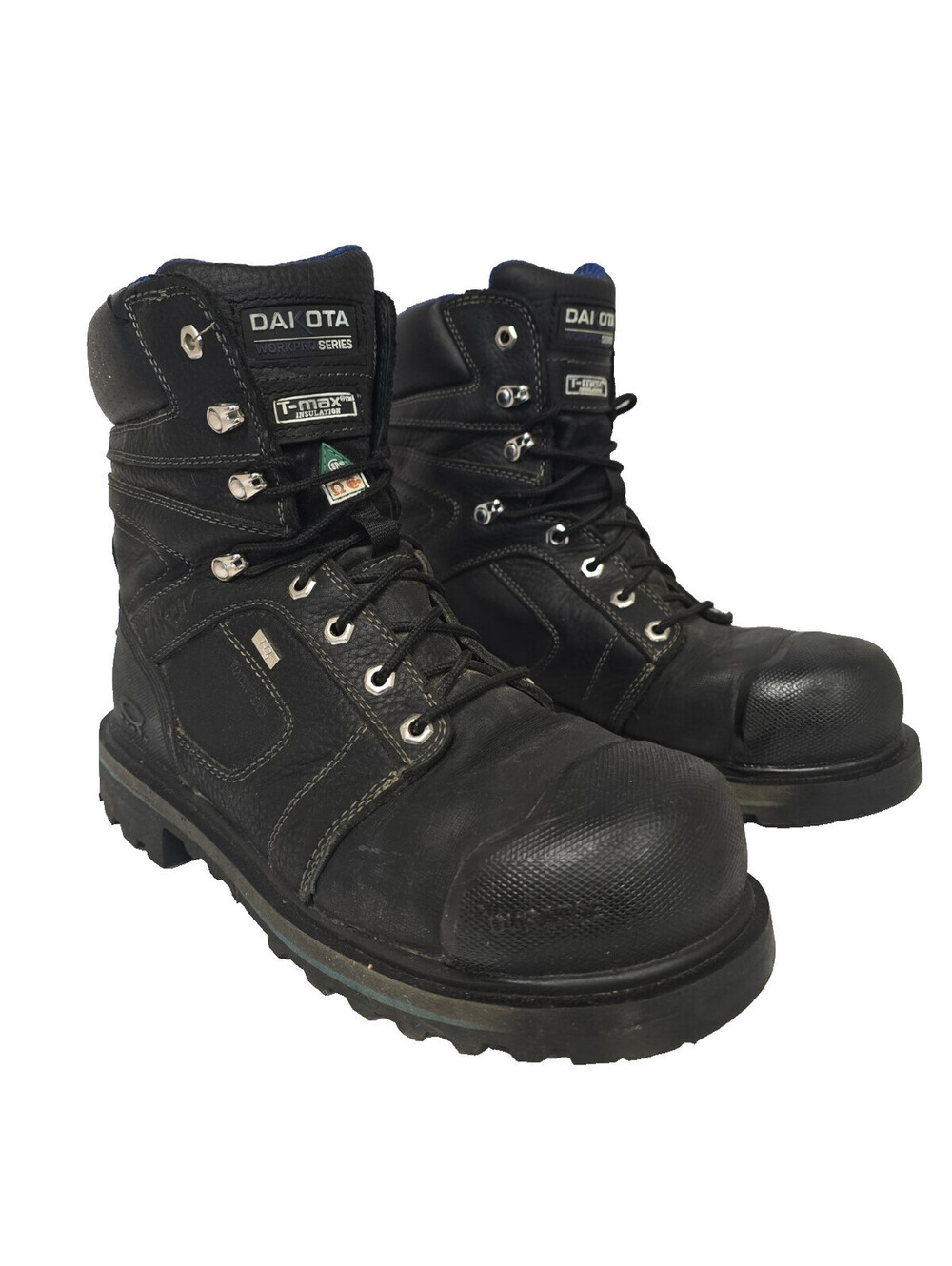 DAKOTA Men's 8" 557 STCP HD3 Vibram Work Boots Black Size 9.5M